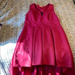 Pleated Hi-Low Dress